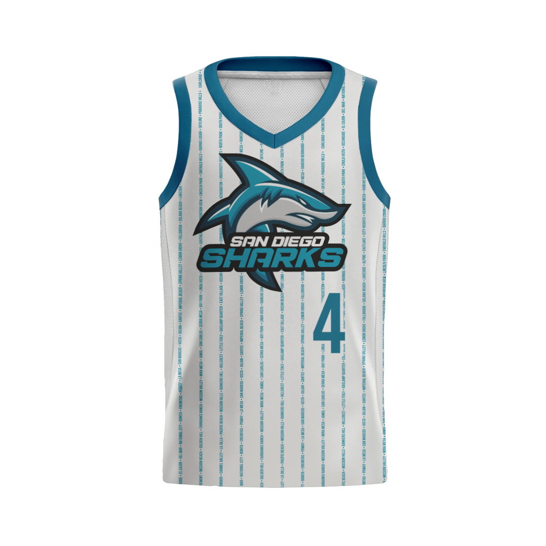 San Diego Sharks Authentic Pinstripe Jersey City Edition