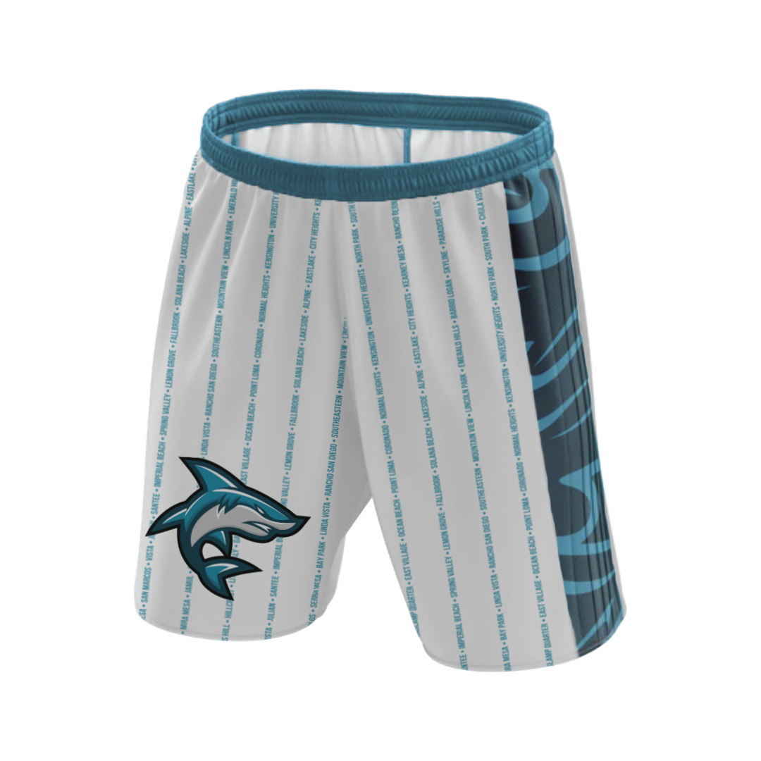 SAN DIEGO SHARKS OFFICIAL PINSTRIPE UNIFORM SHORTS