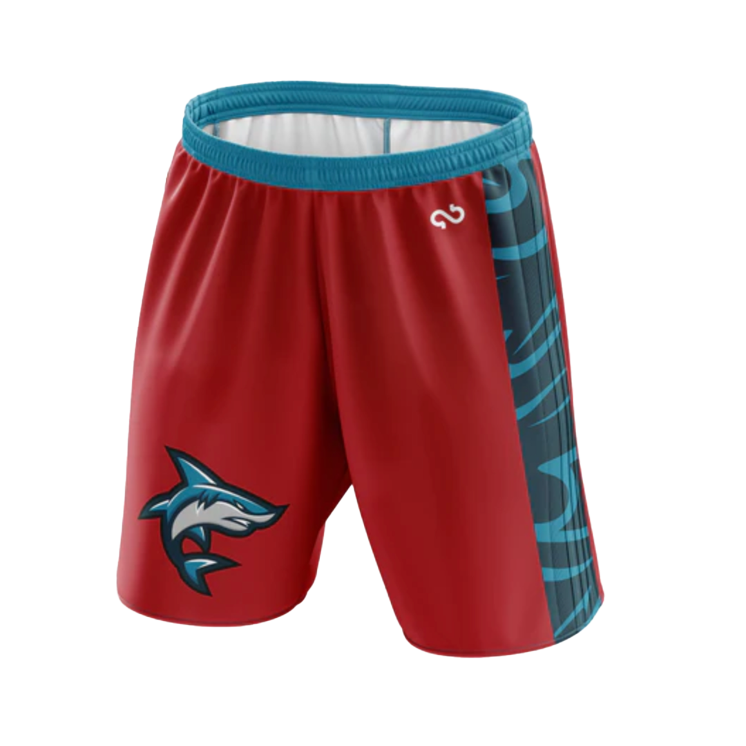 San Diego Sharks Basketball Shorts Red