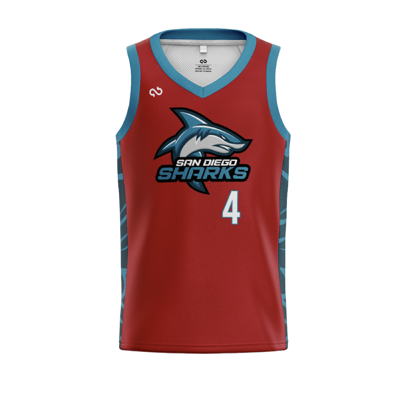 YOUTH SAN DIEGO SHARKS AUTHENTIC “BLOOD IN THE WATER” JERSEY