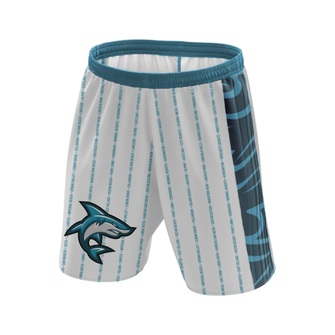 YOUTH SAN DIEGO SHARKS OFFICIAL PINSTRIPE UNIFORM SHORTS